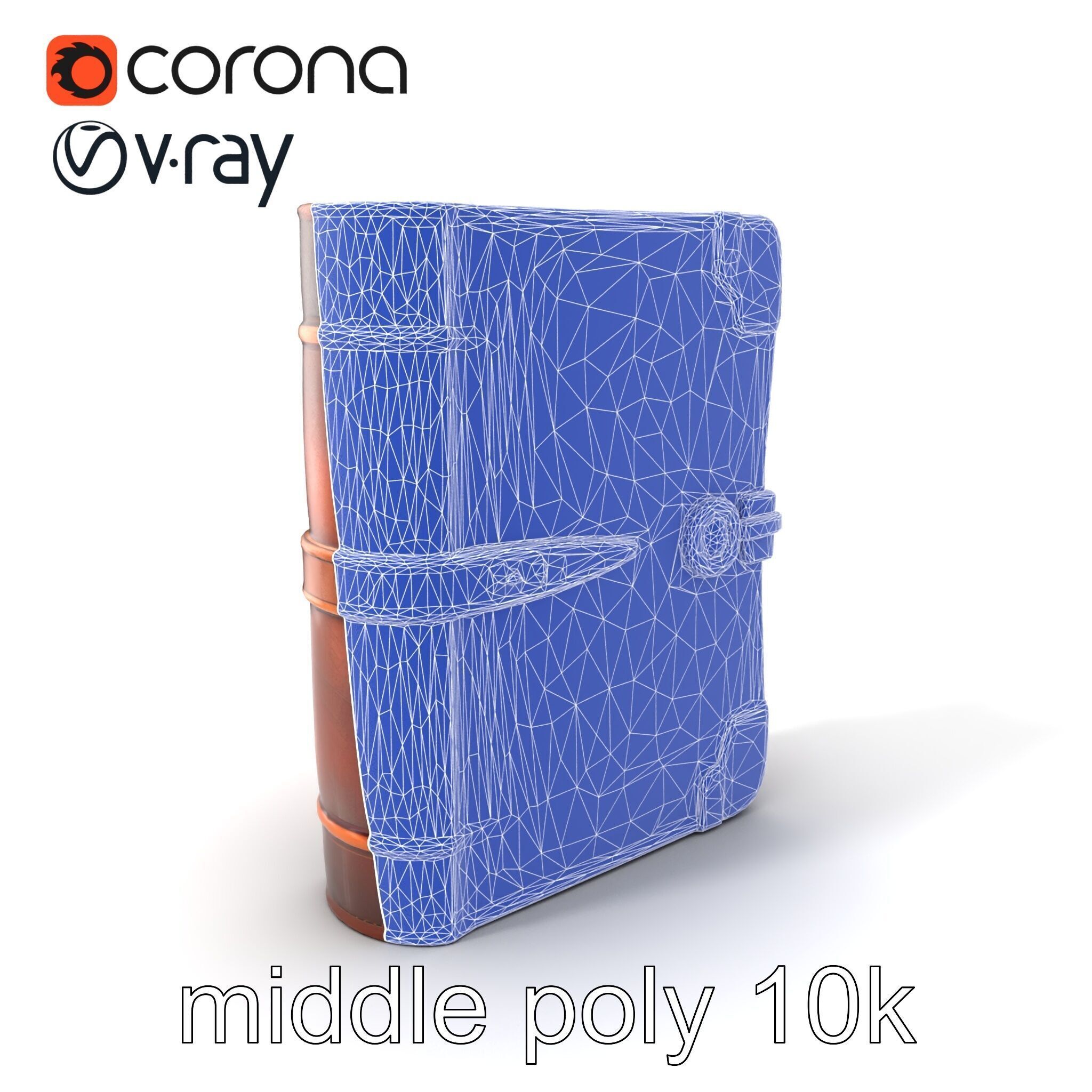 LeatherBound Journal with Brass Clasps model pack Low-poly 3D model_6