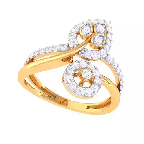 Printable 3D jewelry model of Lady diamond ring