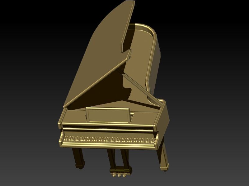 Piano pendant 3D print model_1