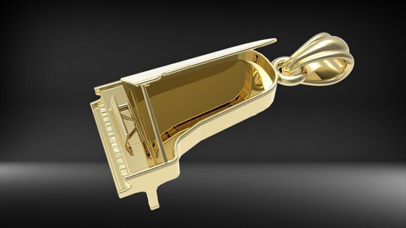 Piano pendant 3D print model_11