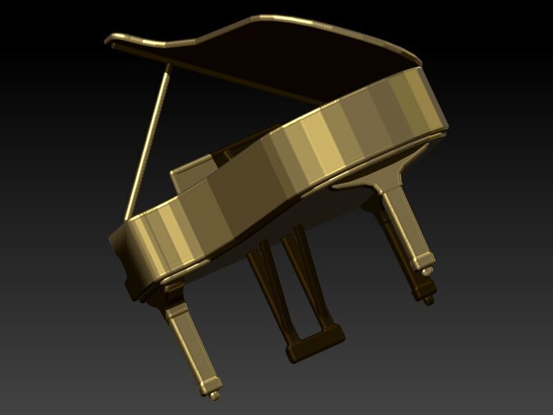 Piano pendant 3D print model_24