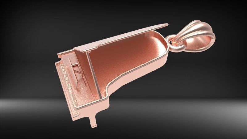 Piano pendant 3D print model_12