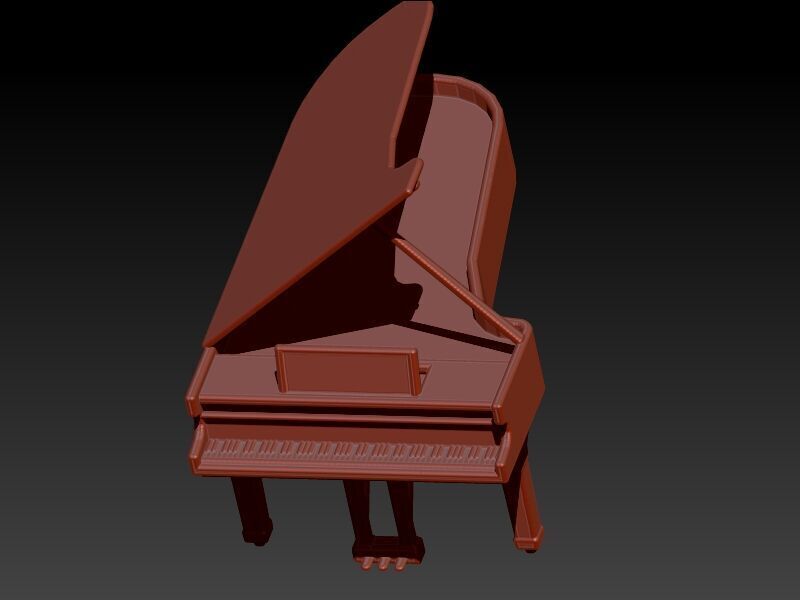 Piano pendant 3D print model_21
