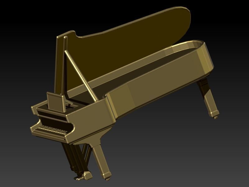 Piano pendant 3D print model_22