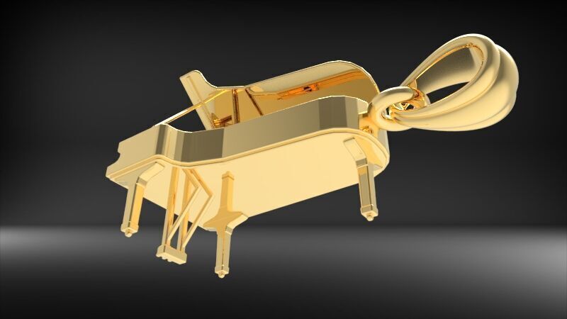 Piano pendant 3D print model_19