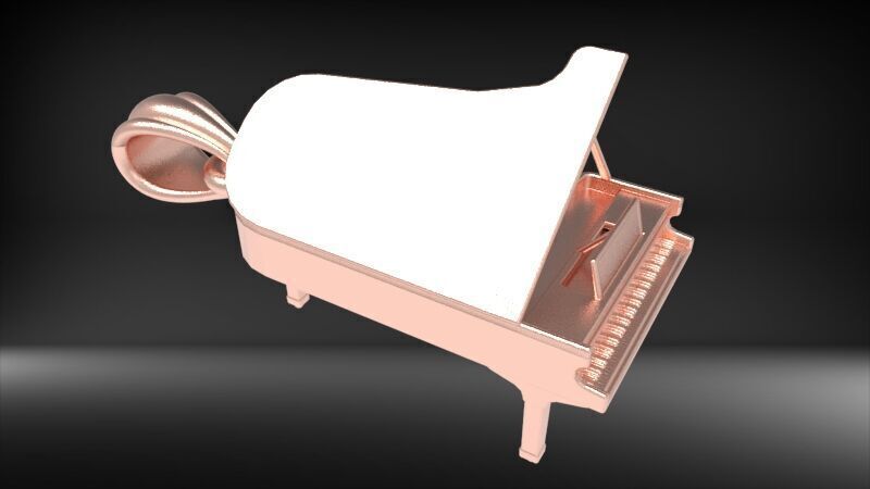 Piano pendant 3D print model_28