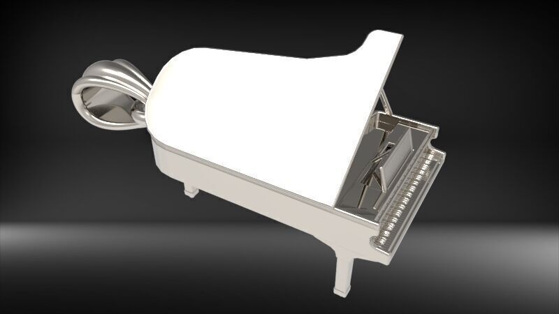 Piano pendant 3D print model_25