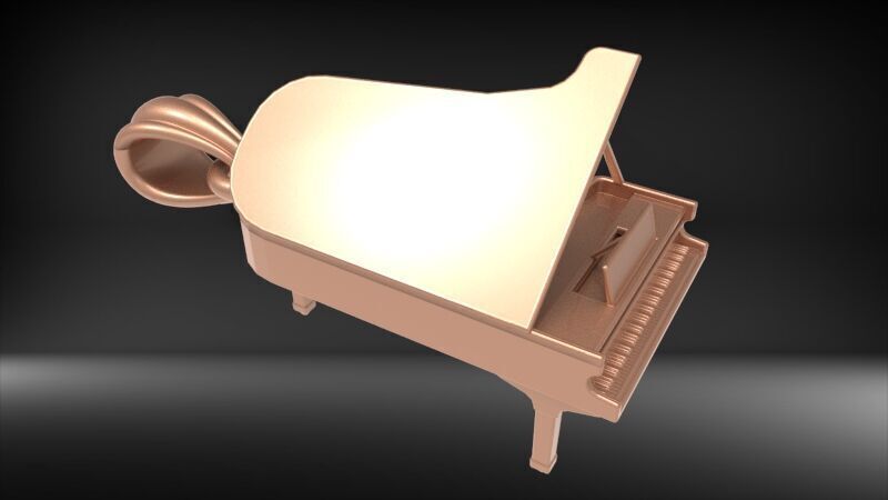 Piano pendant 3D print model_27