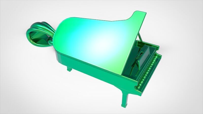 Piano pendant 3D print model_32