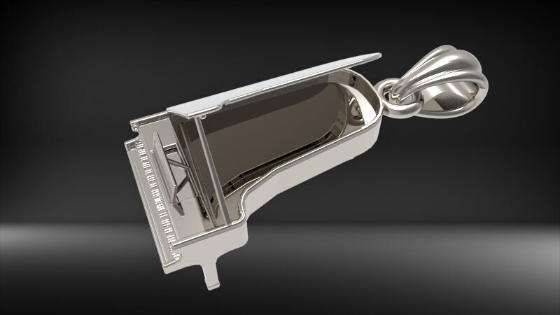 Piano pendant 3D print model_9