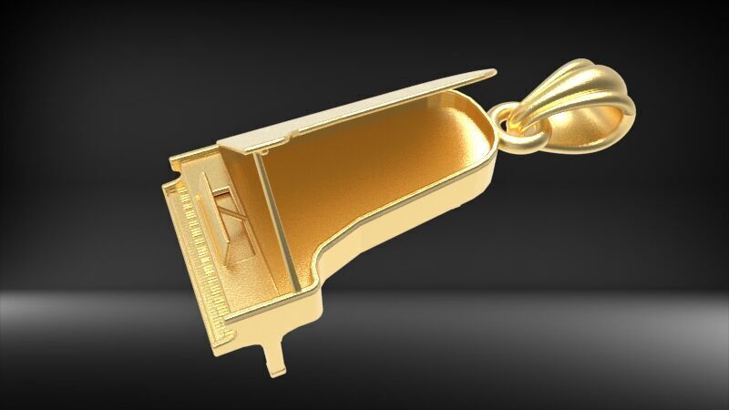 Piano pendant 3D print model_13