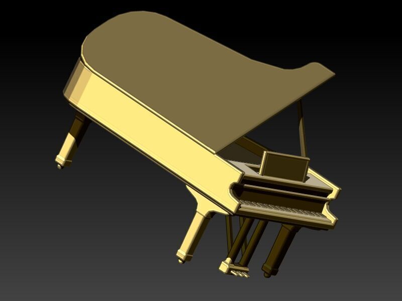 Piano pendant 3D print model_23