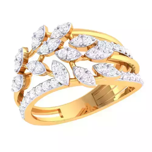Printable 3D jewelry model of Lady diamond ring