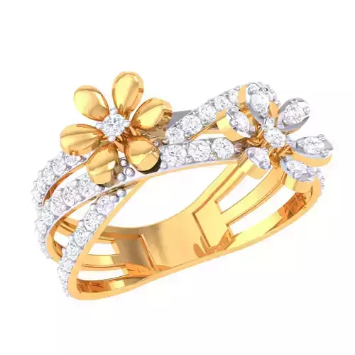 Printable 3D jewelry model of Lady diamond ring