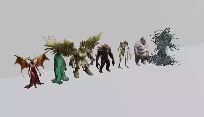 Deadly Sins Allegoric Monsters Pack