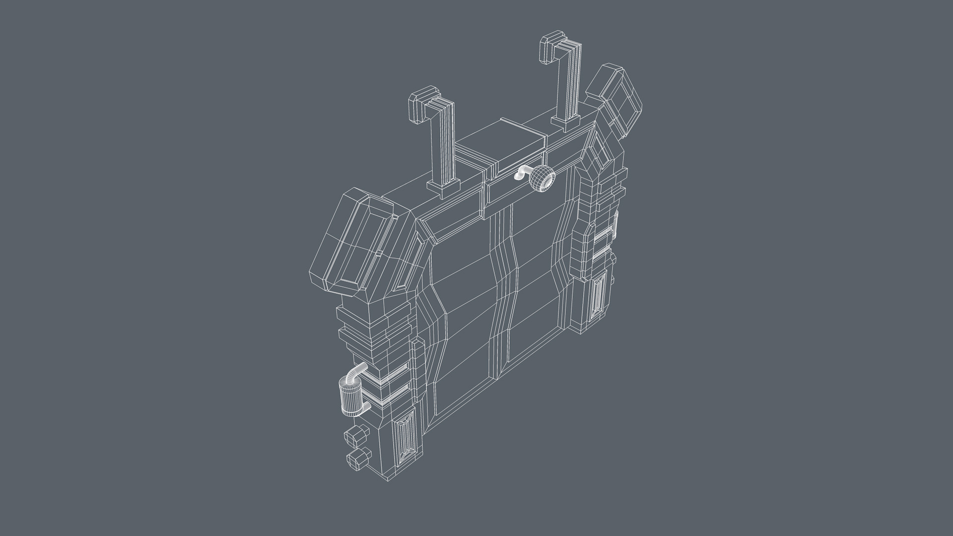 Sci fi Door  3D model_9