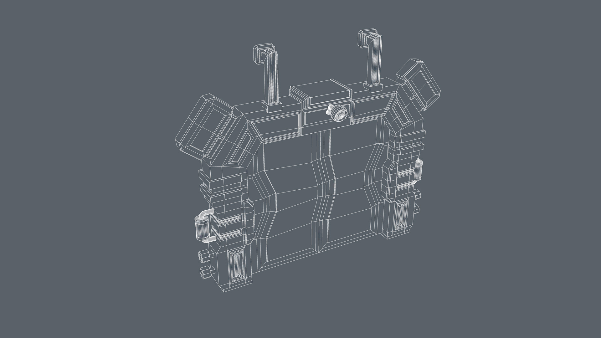 Sci fi Door  3D model_8