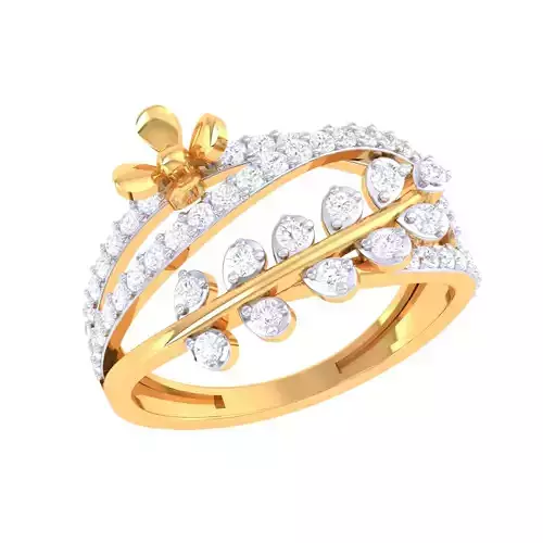 Printable 3D jewelry model of Lady diamond ring