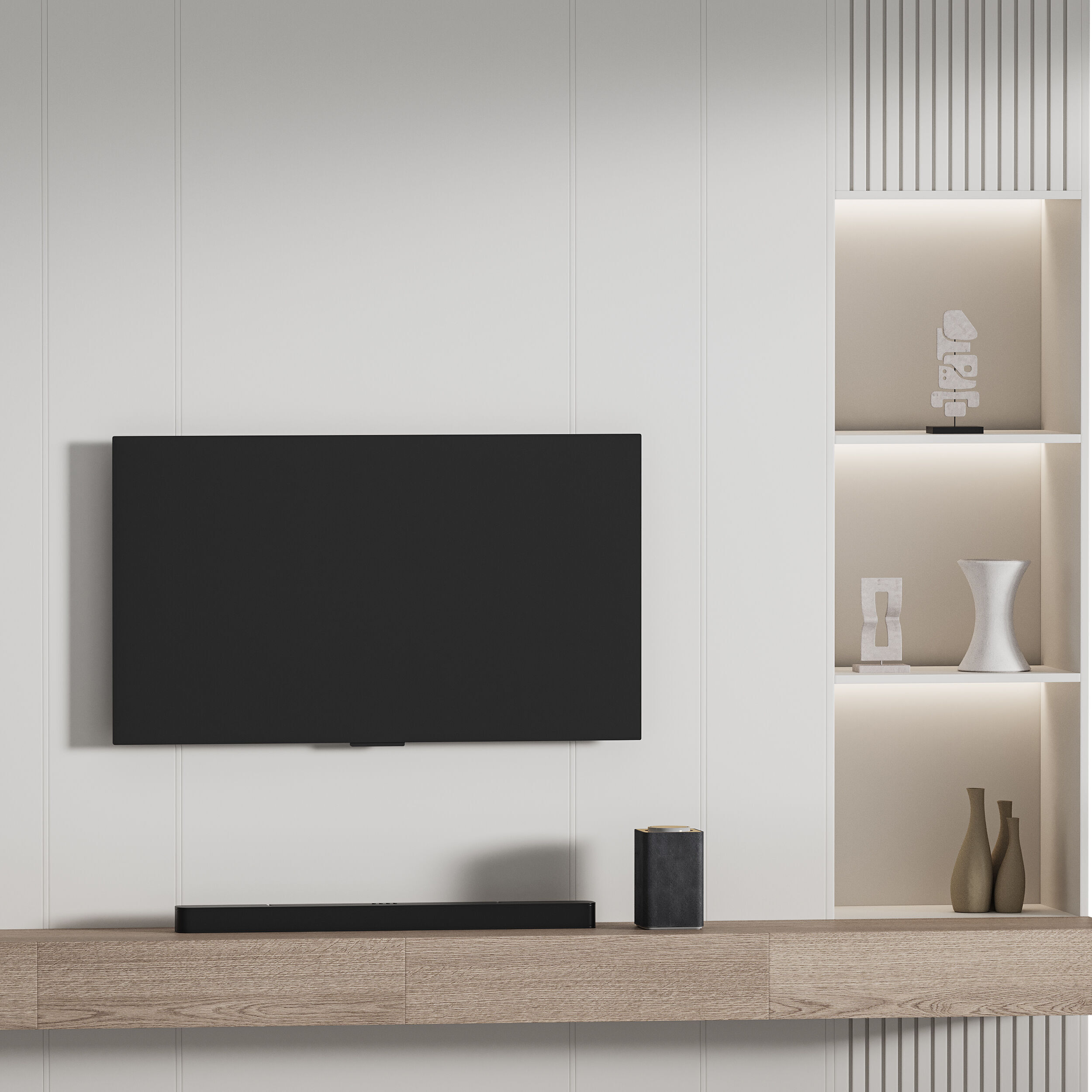 Modern TV Wall 016 3D model_9