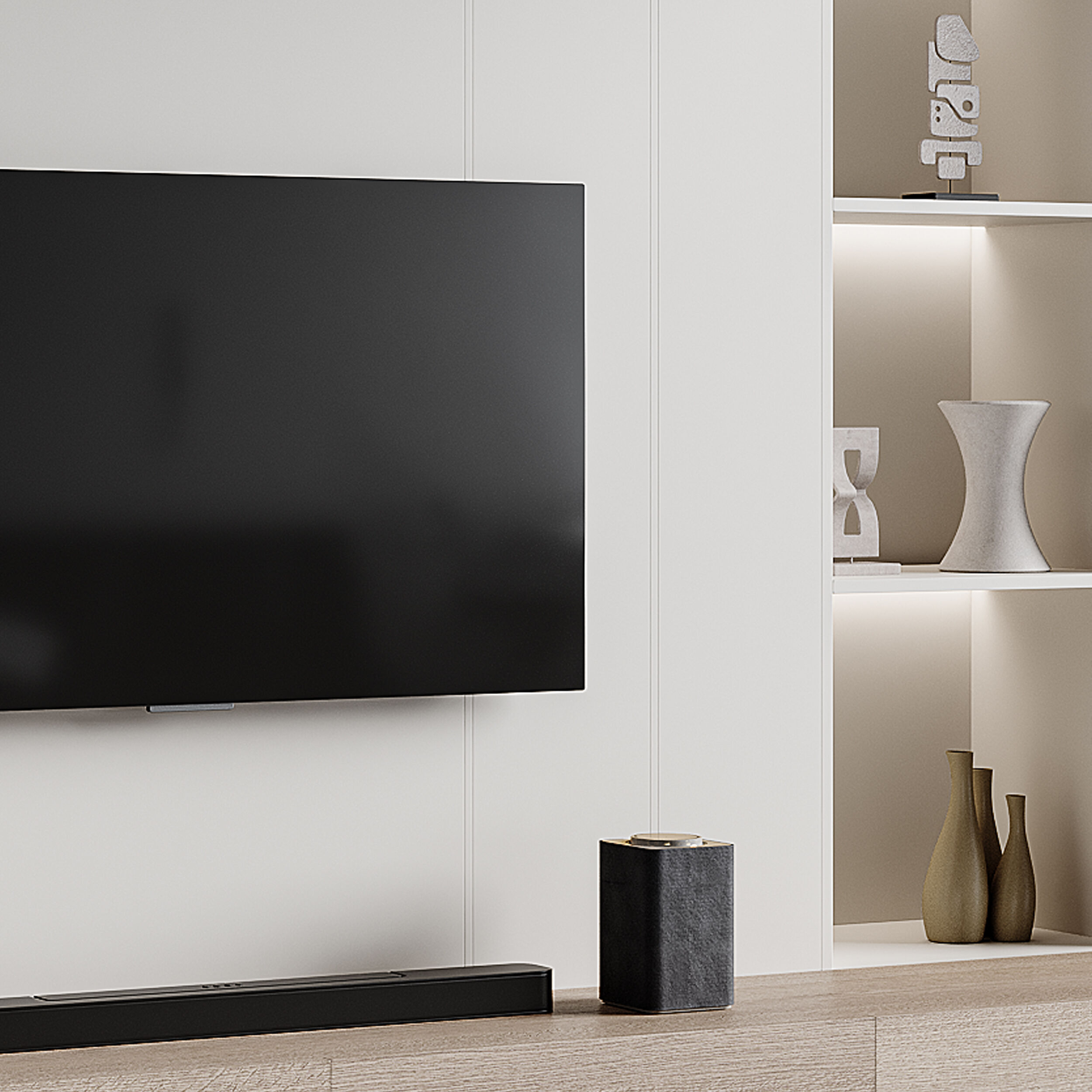 Modern TV Wall 016 3D model_7