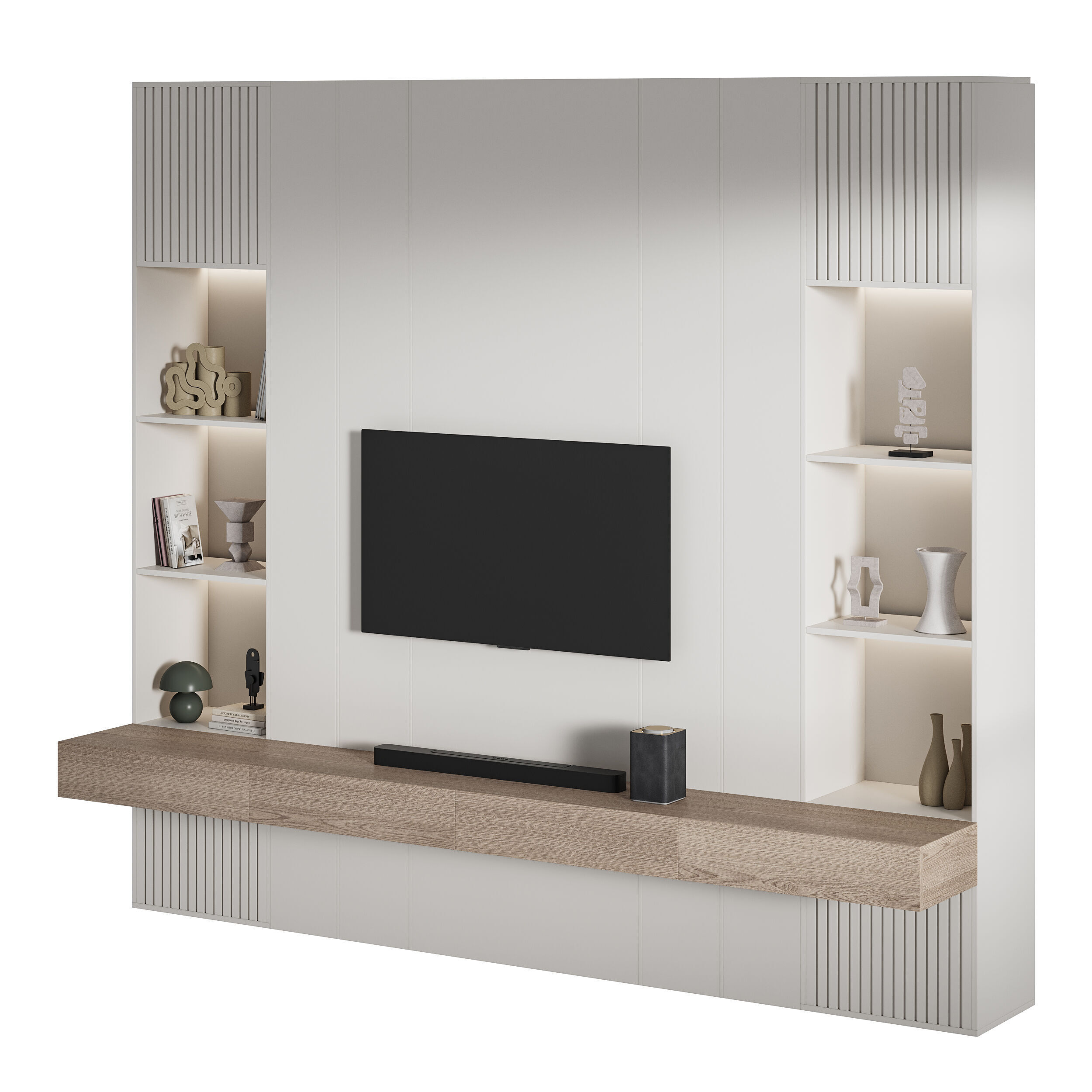 Modern TV Wall 016 3D model_11