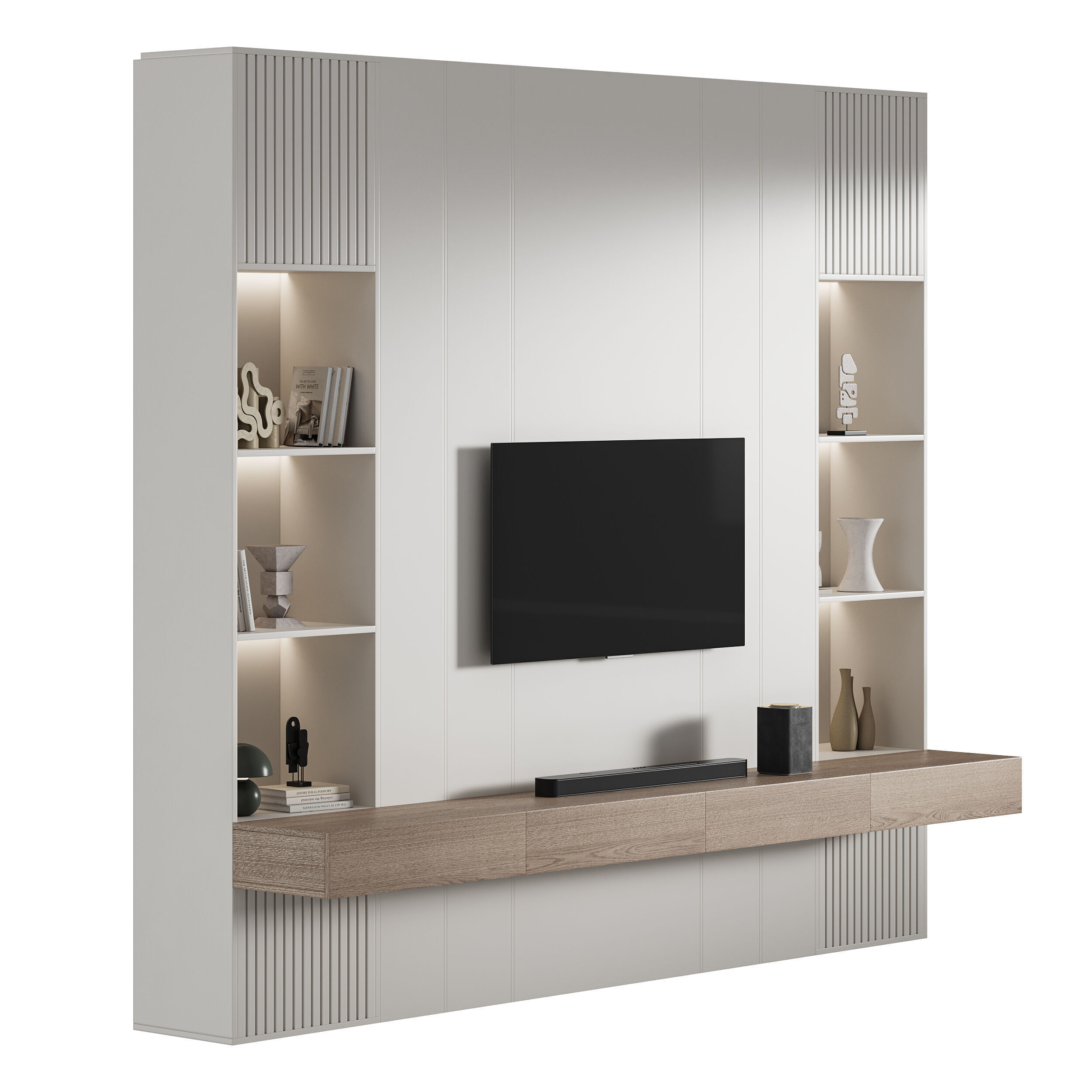 Modern TV Wall 016 3D model_10