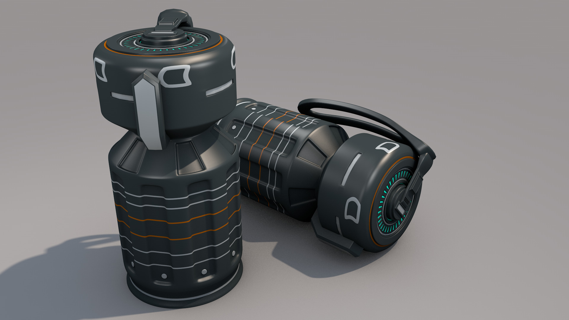 Sci fi Grenade 3D model_7