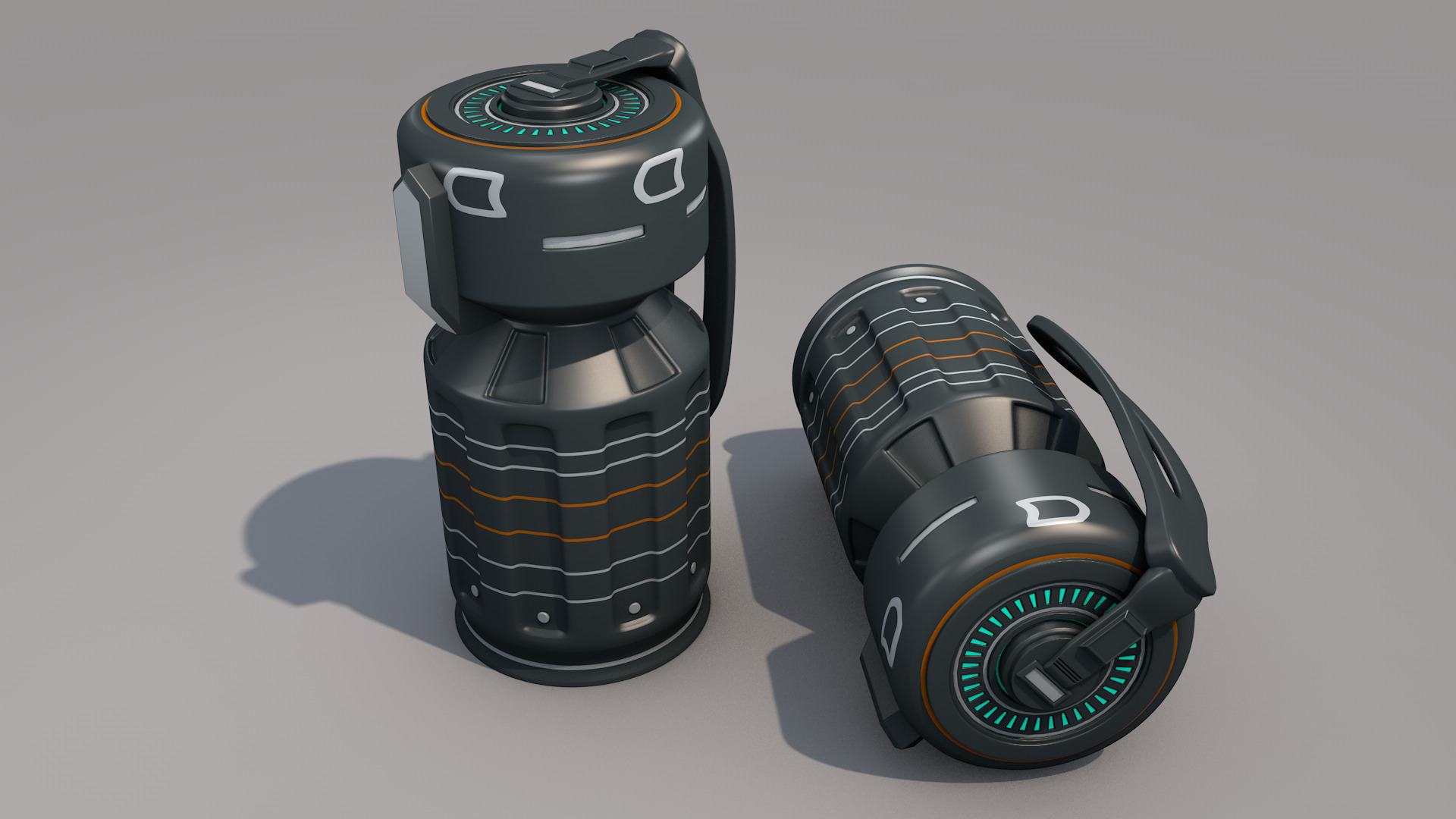 Sci fi Grenade 3D model_6