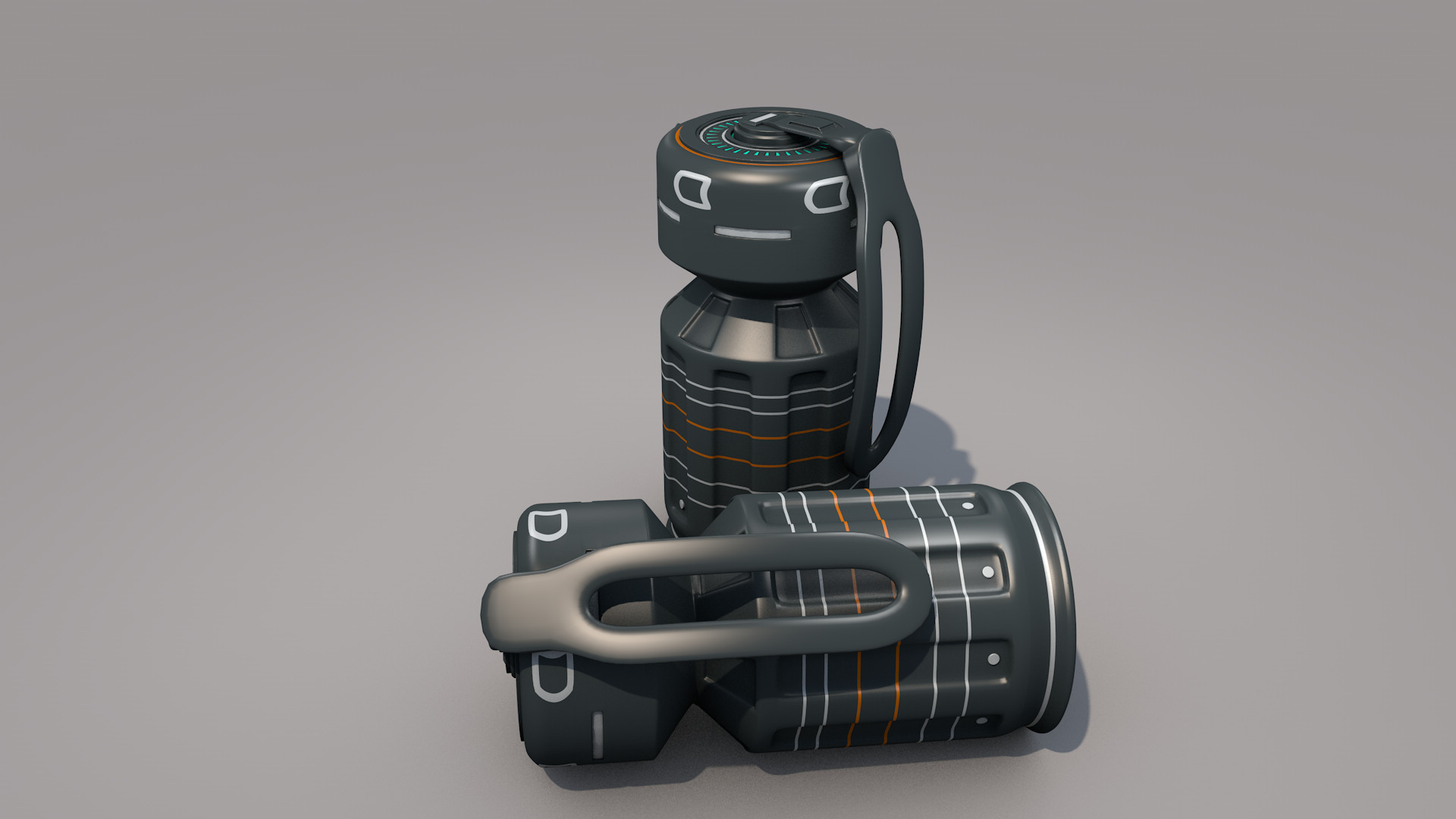 Sci fi Grenade 3D model_5
