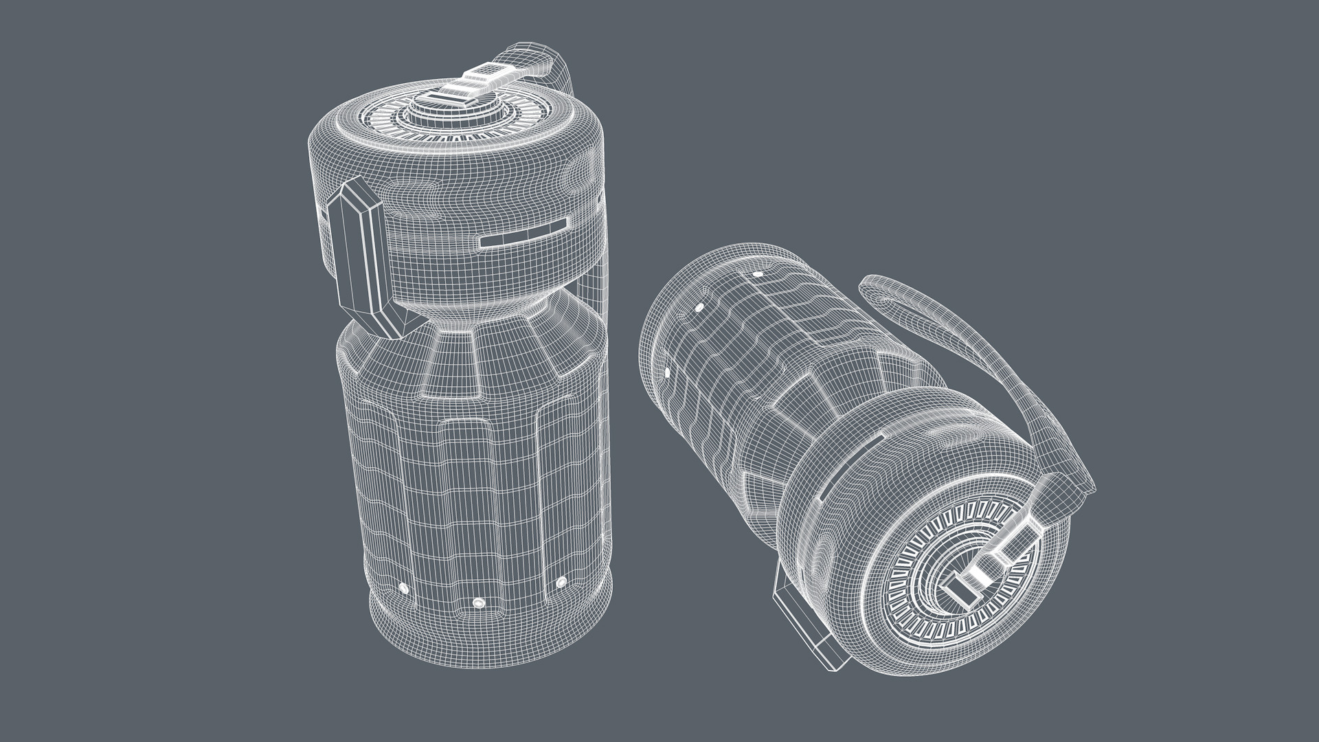 Sci fi Grenade 3D model_10