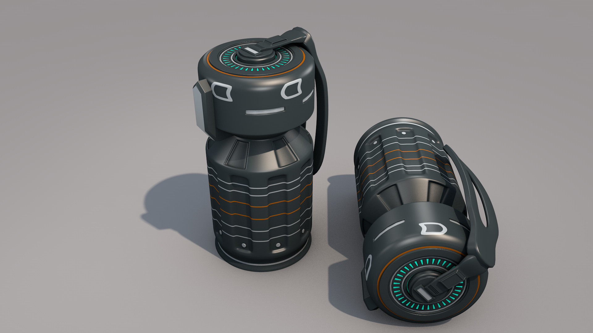 Sci fi Grenade 3D model_3