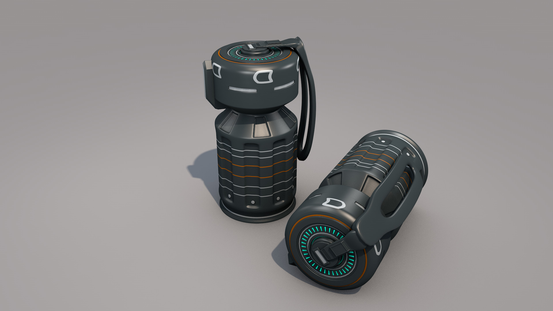 Sci fi Grenade 3D model_4