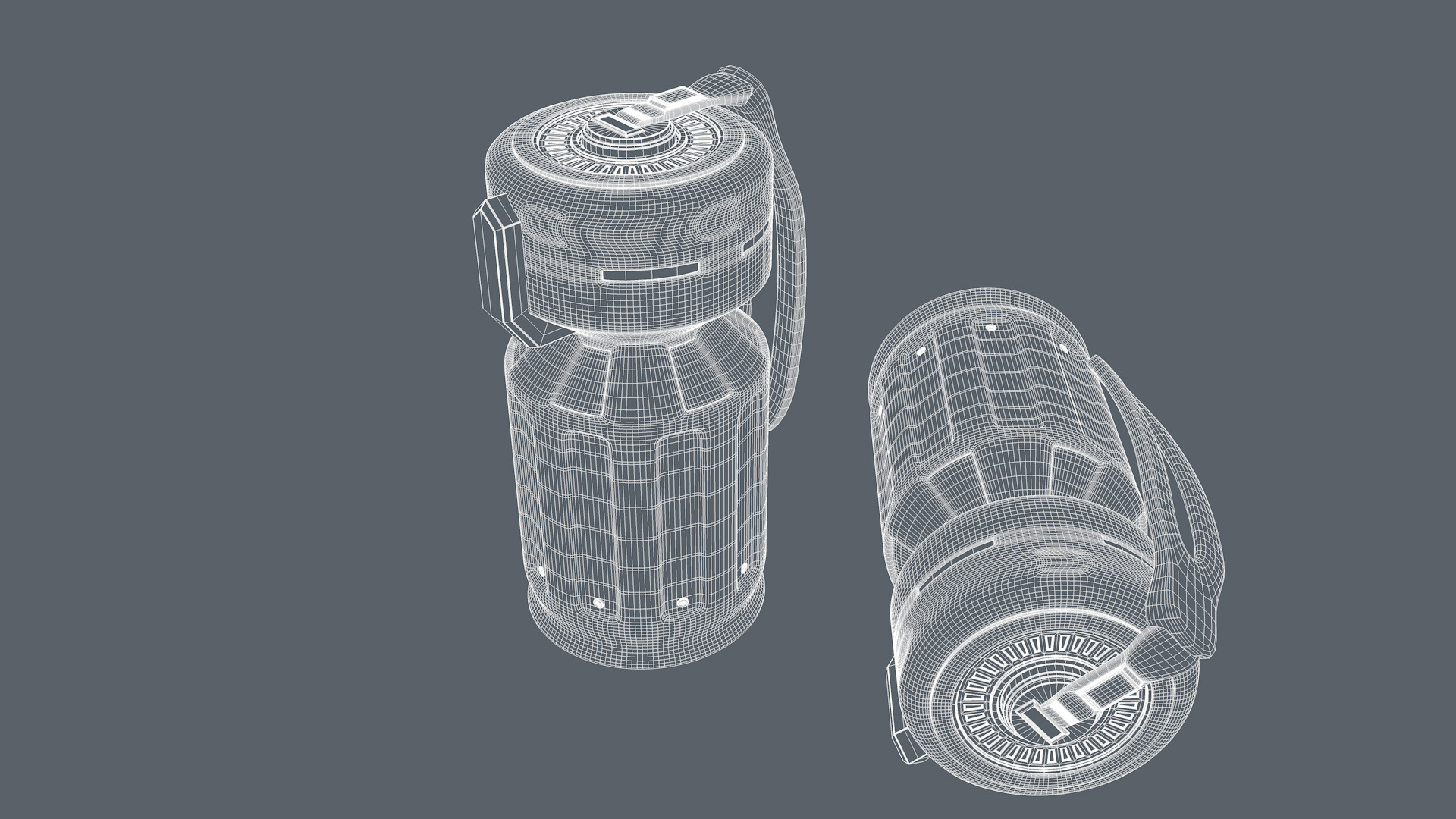 Sci fi Grenade 3D model_13