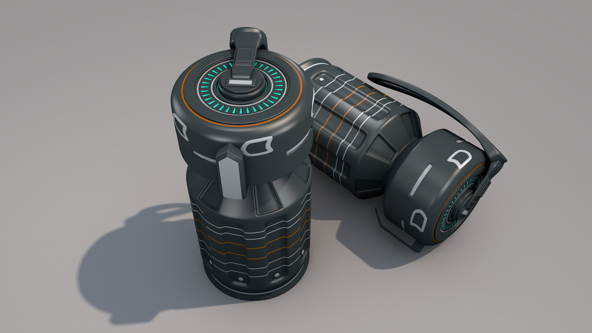 Sci fi Grenade 3D model_2
