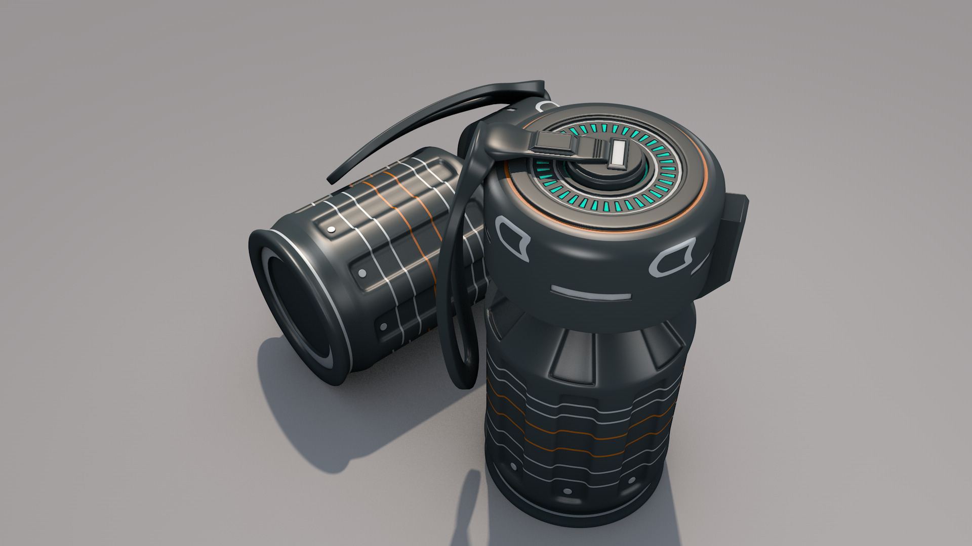 Sci fi Grenade 3D model_8