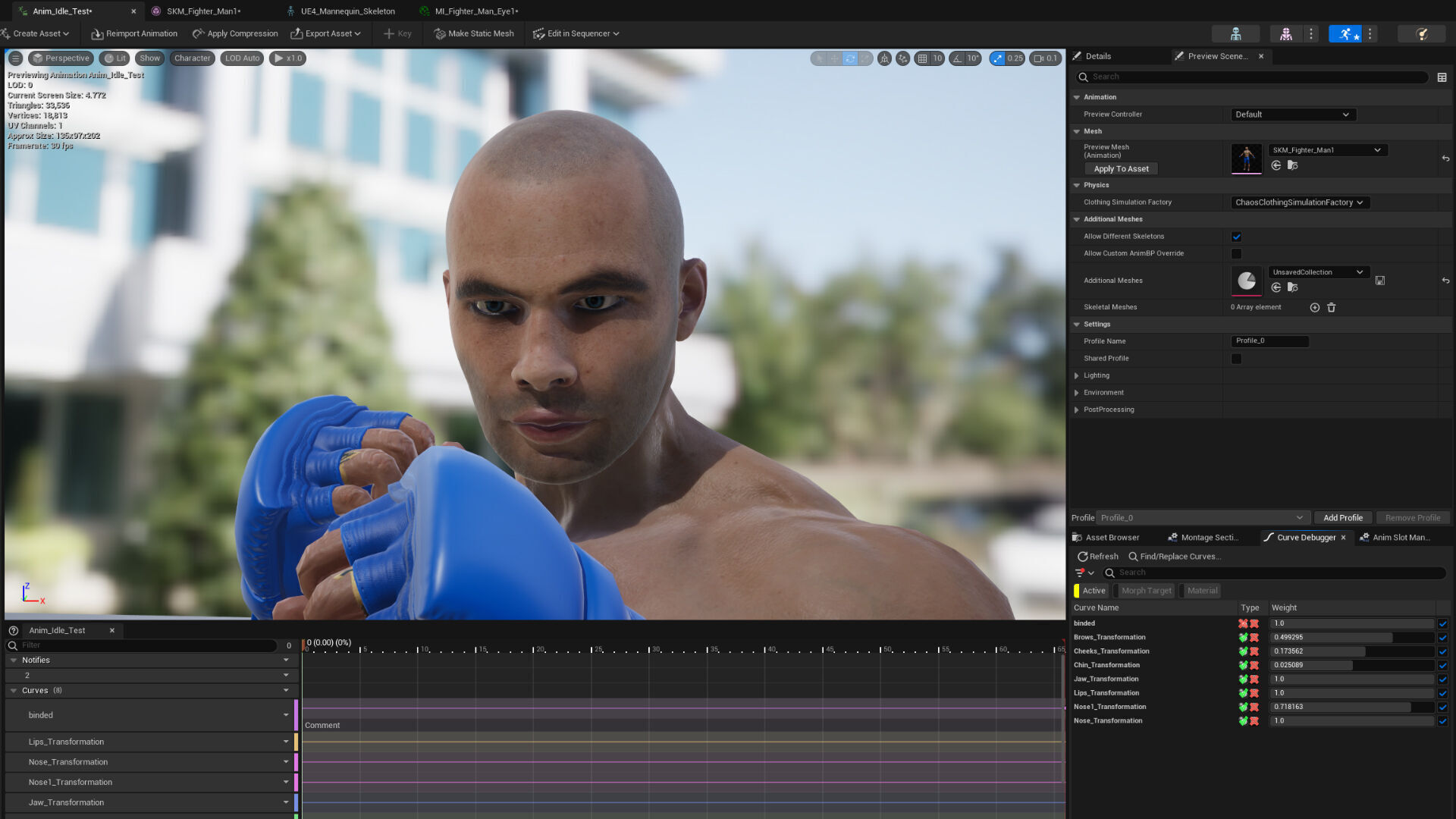 Fighter Man Low-poly 3D model_15