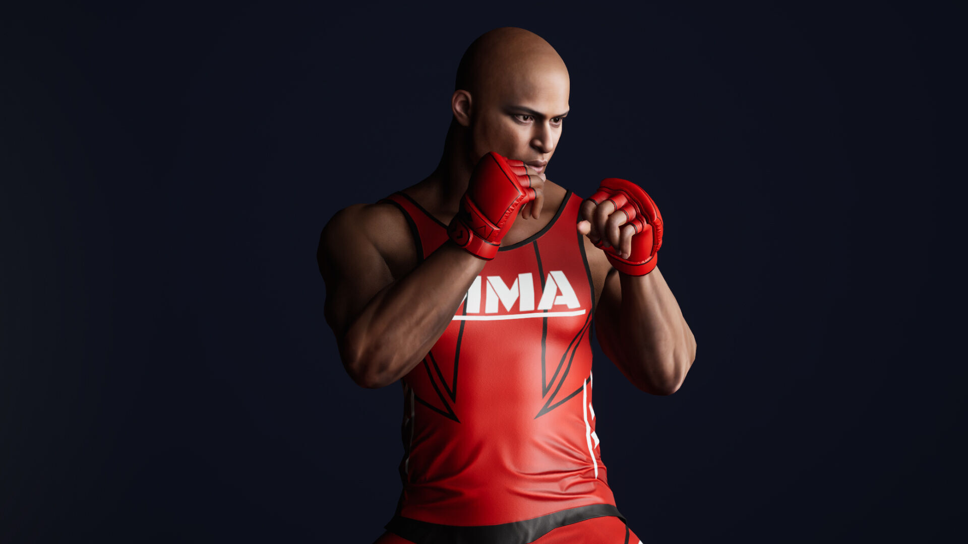 Fighter Man Low-poly 3D model_11