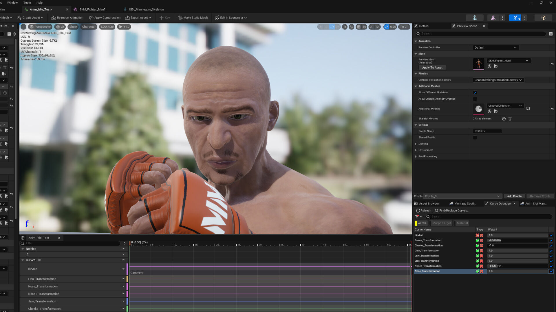 Fighter Man Low-poly 3D model_14