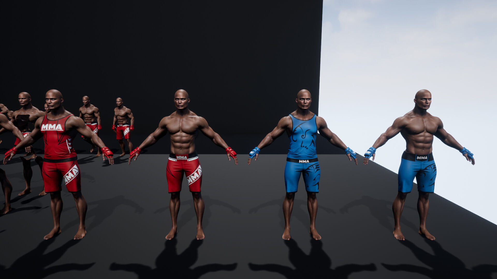 Fighter Man Low-poly 3D model_17