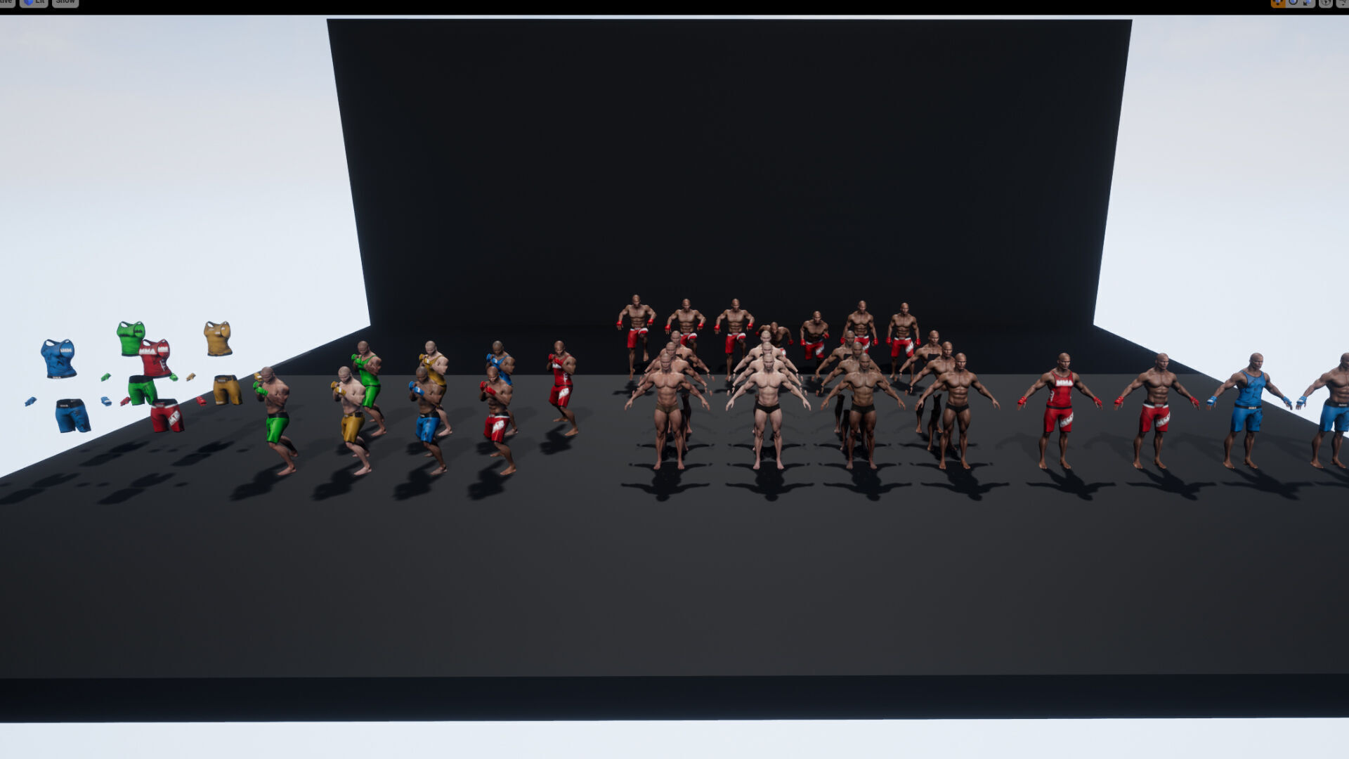 Fighter Man Low-poly 3D model_16