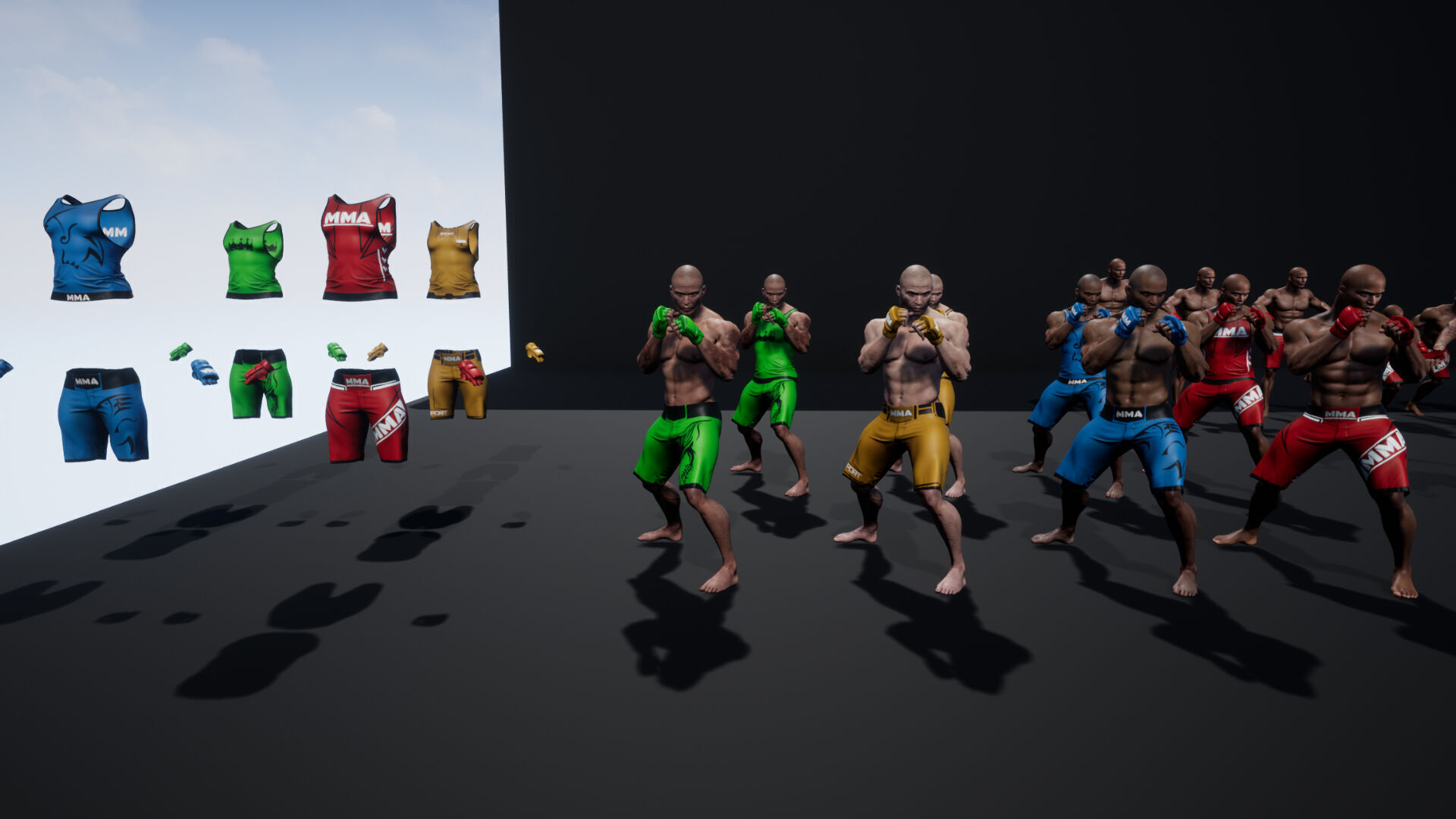 Fighter Man Low-poly 3D model_19