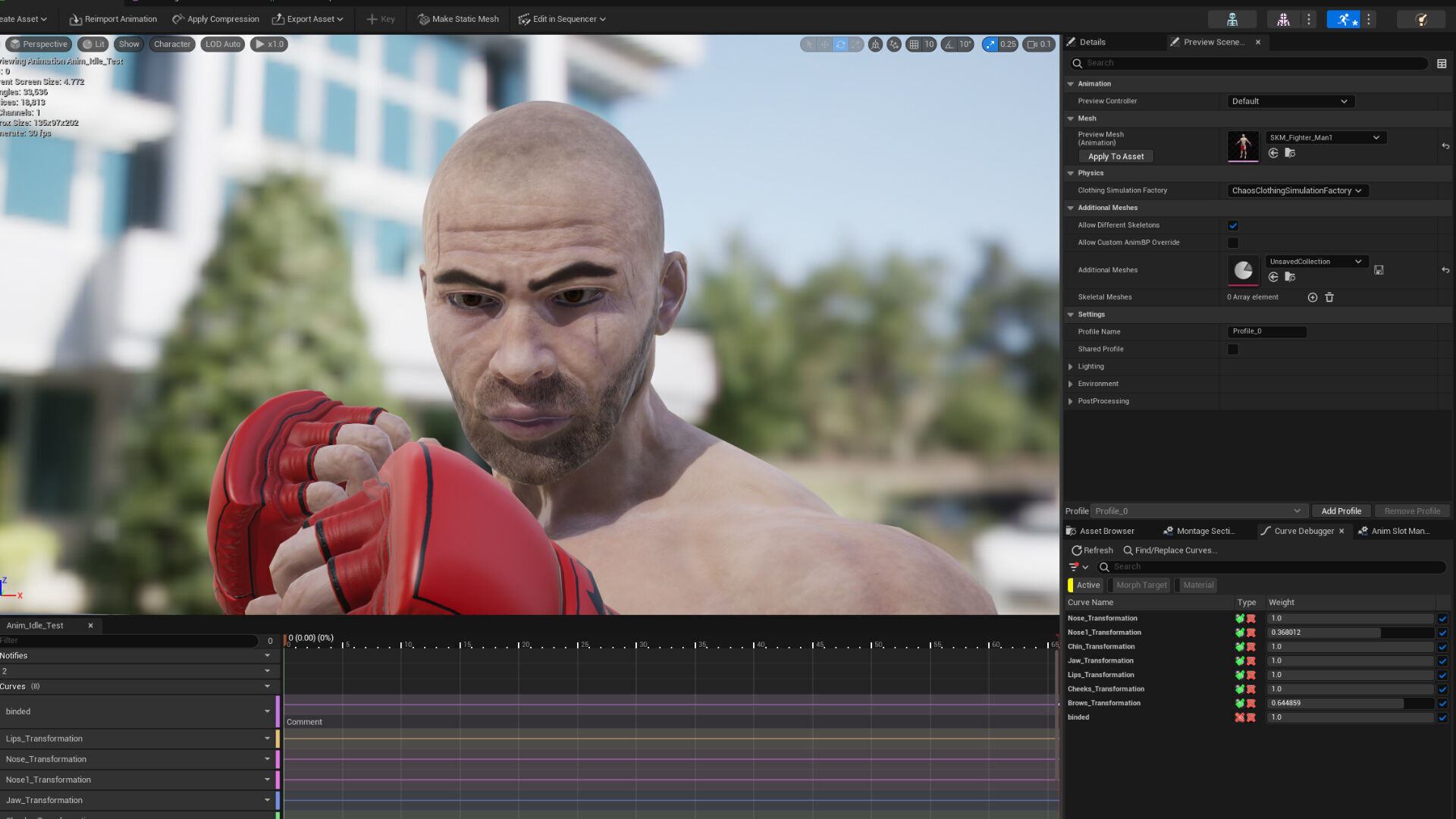 Fighter Man Low-poly 3D model_13