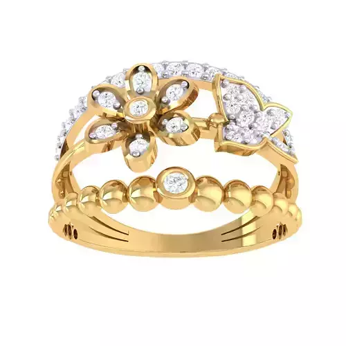 Printable 3D jewelry model of Lady diamond ring