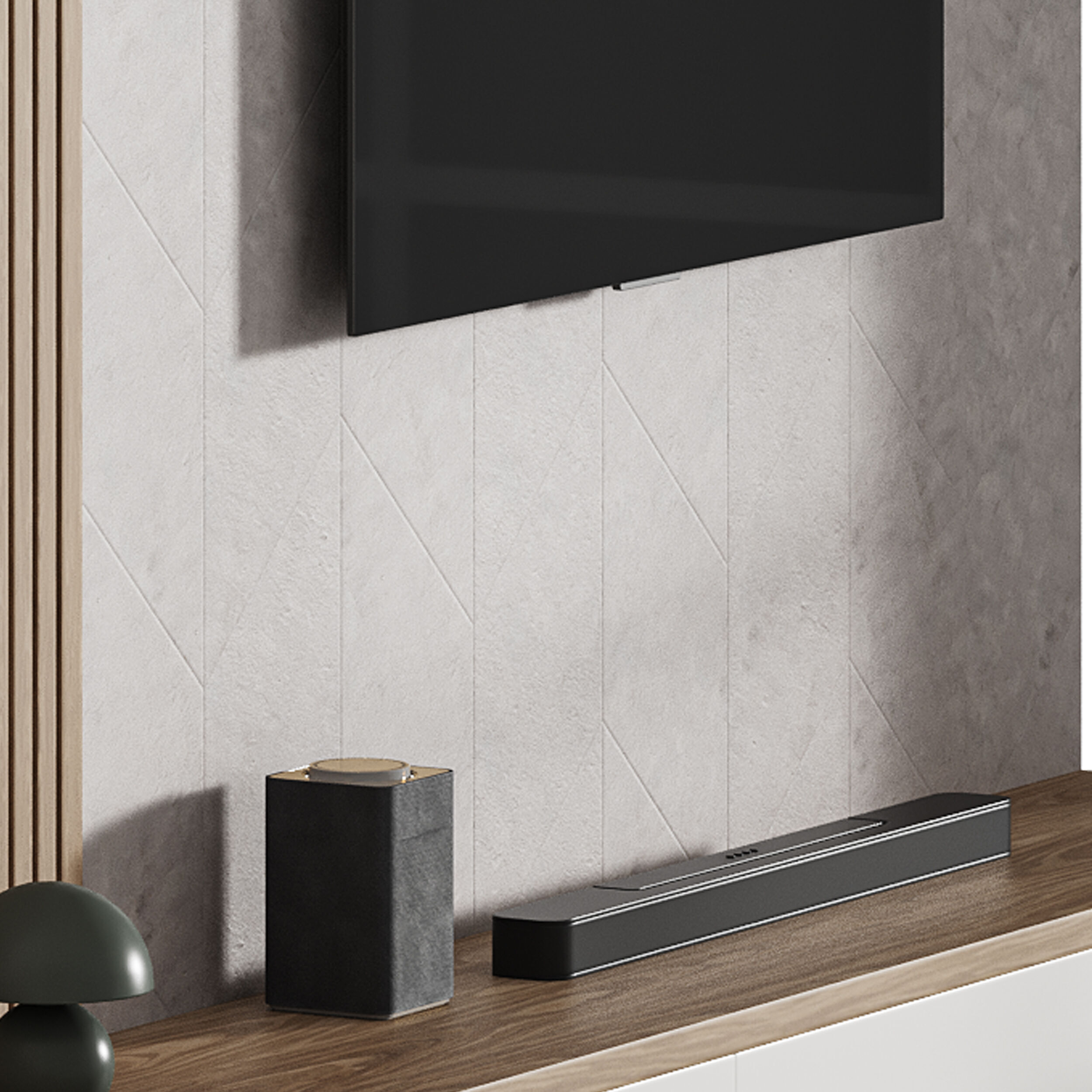 Modern TV Wall 019 3D model_12