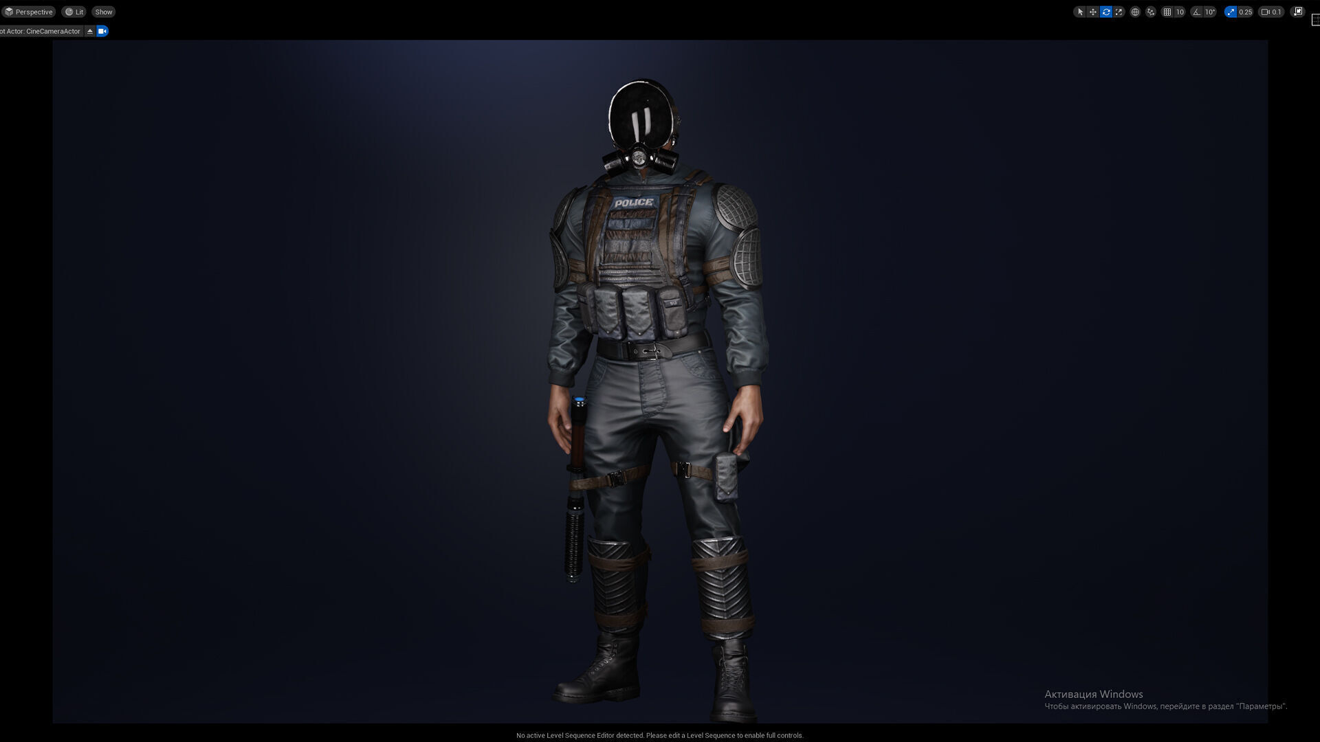 Policeman Low-poly 3D model_21