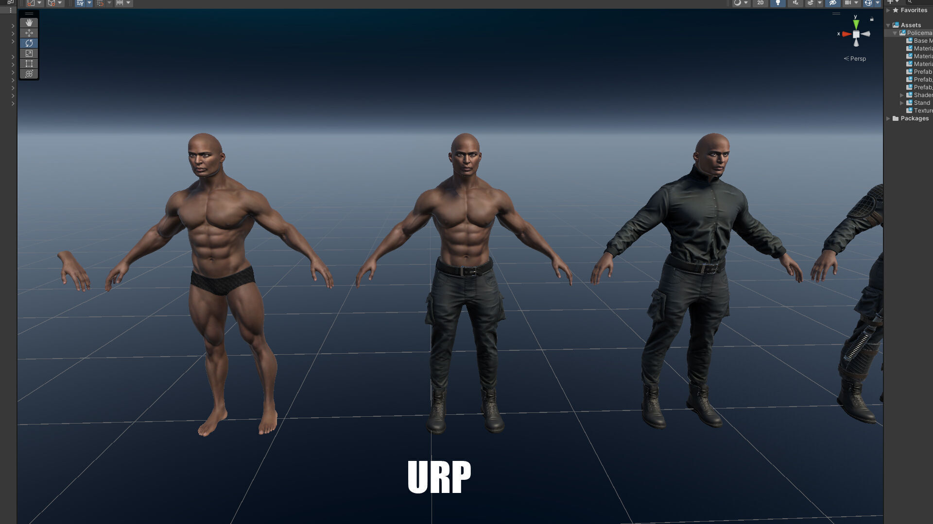 Policeman Low-poly 3D model_35