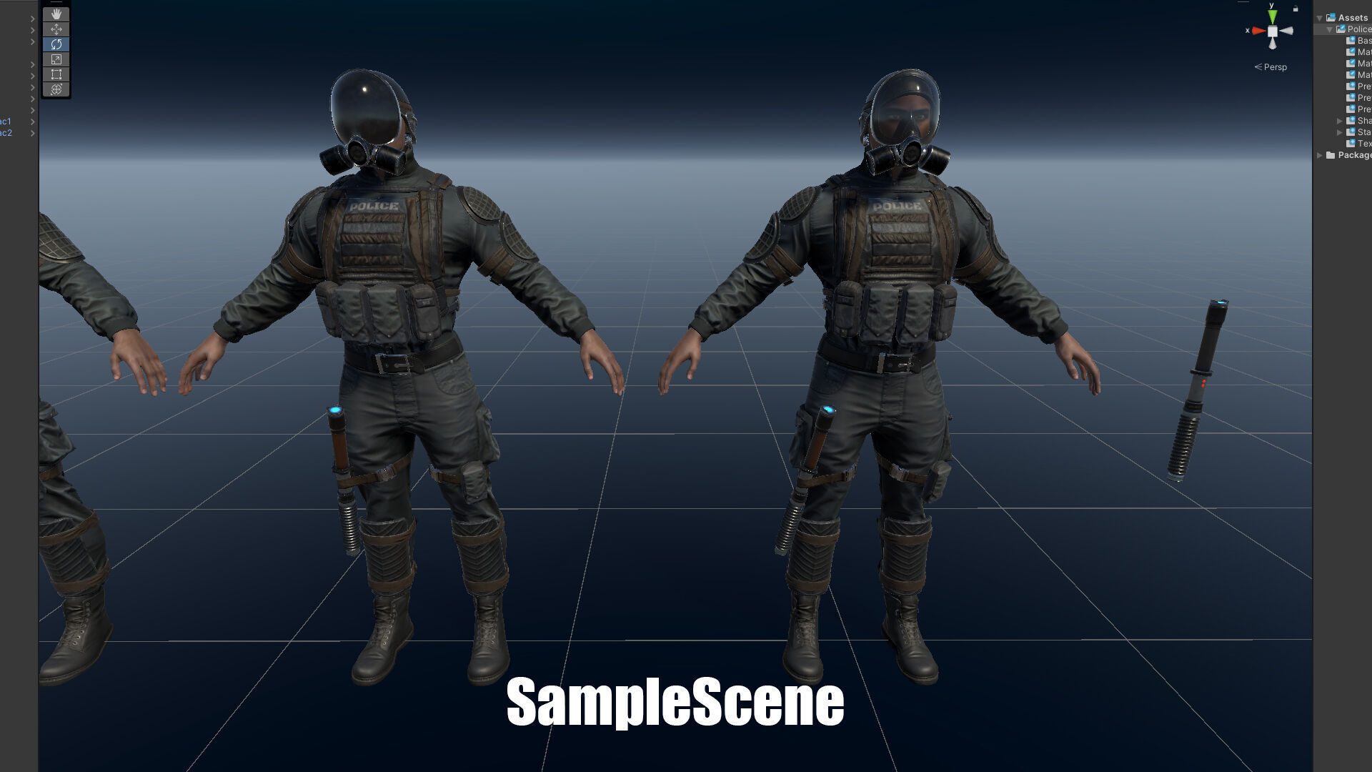 Policeman Low-poly 3D model_37