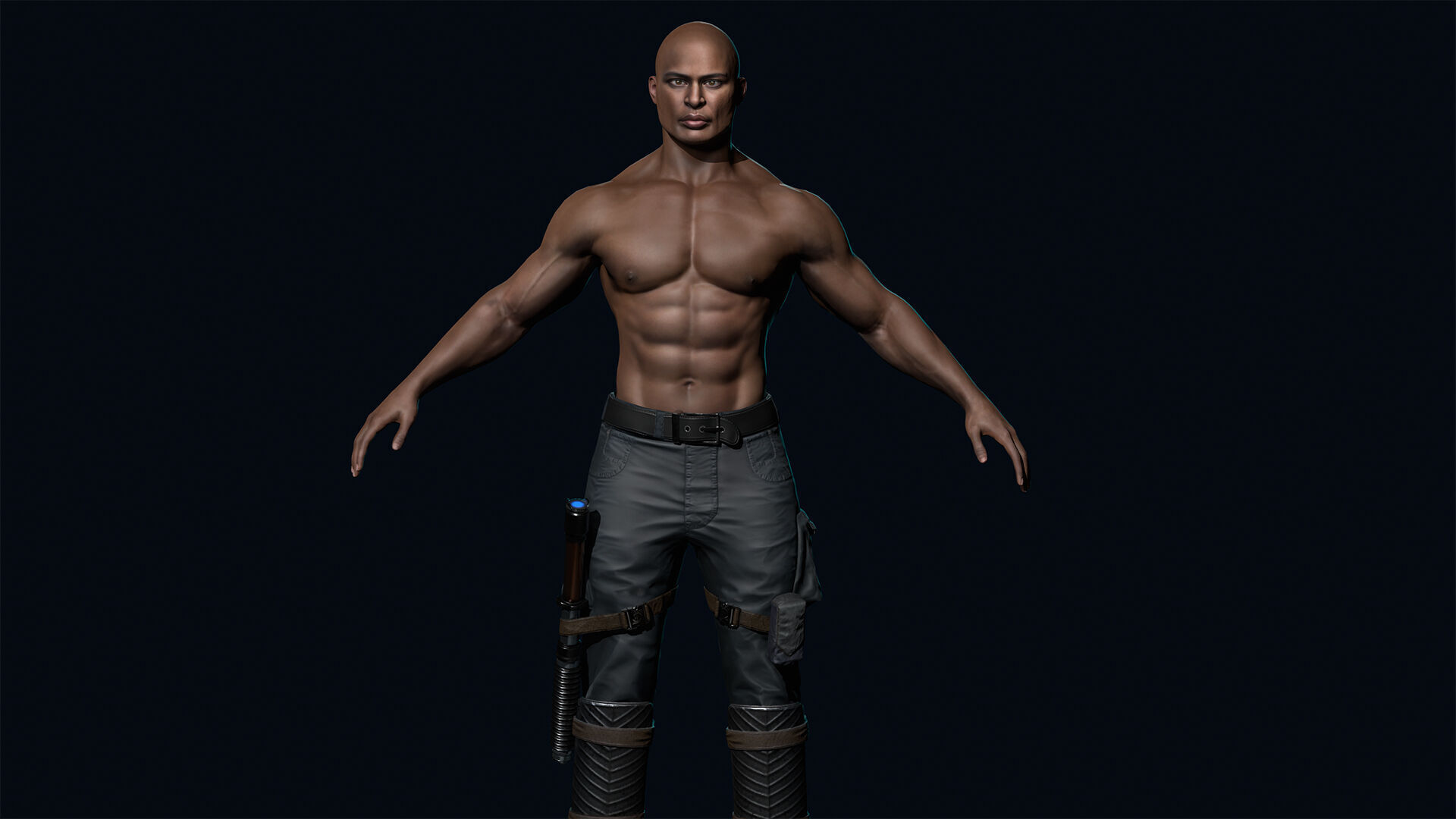 Policeman Low-poly 3D model_12