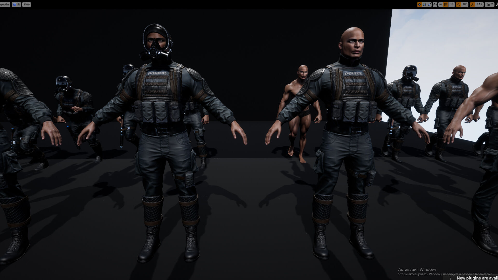 Policeman Low-poly 3D model_25