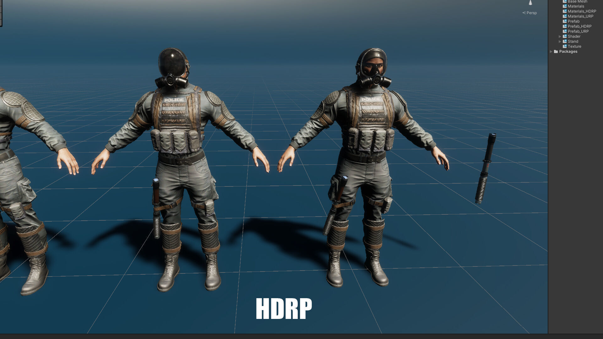 Policeman Low-poly 3D model_30